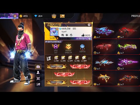 2ND ELITE BLACK HAIR COMBO WITH 7 EVO GUN MAX LEVEL