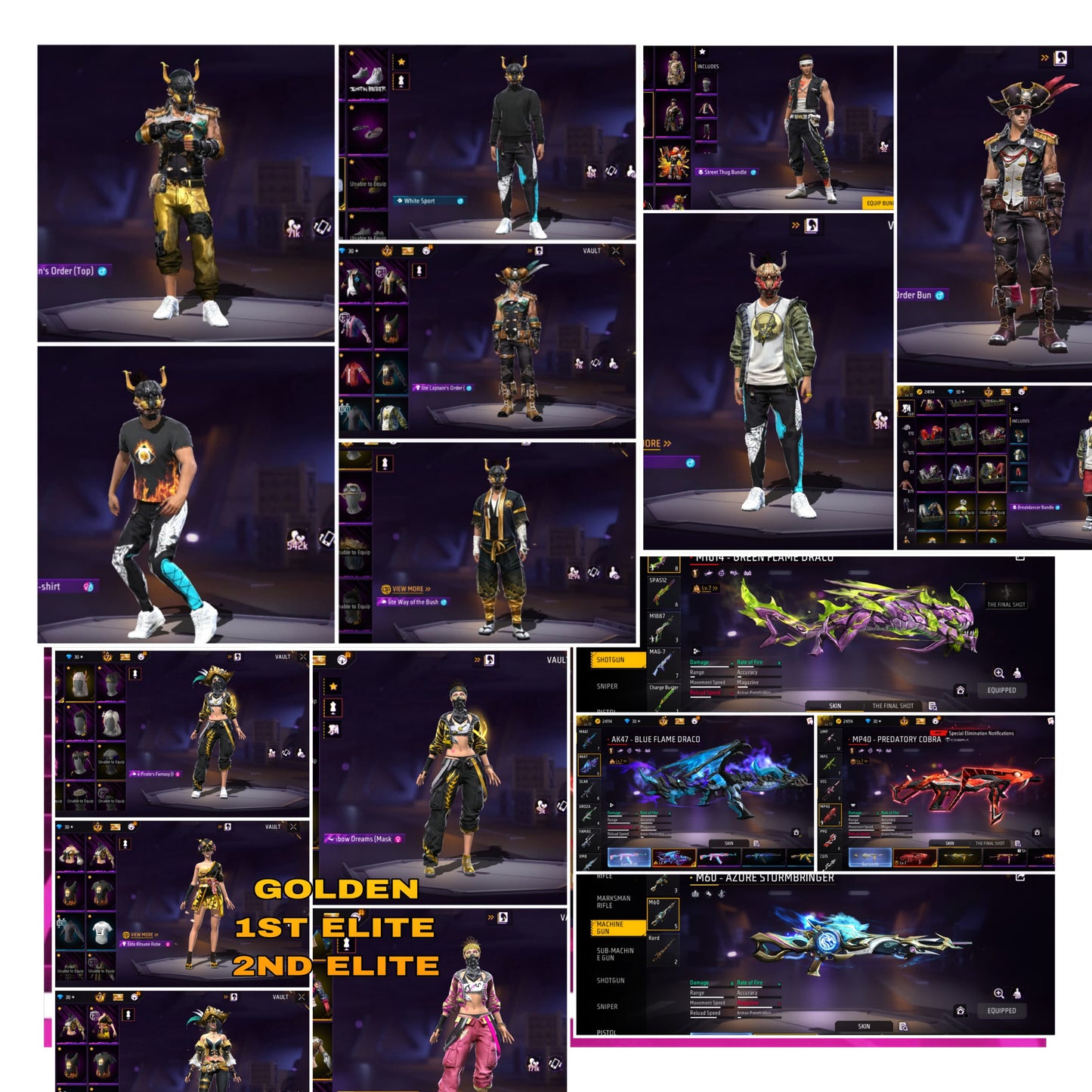 GOLDEN 1ST ELITE 2ND ELITE 5TH ELITE